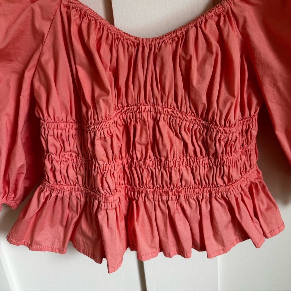 Staud Off-Shoulder Pink Top - Picture 5 of 12